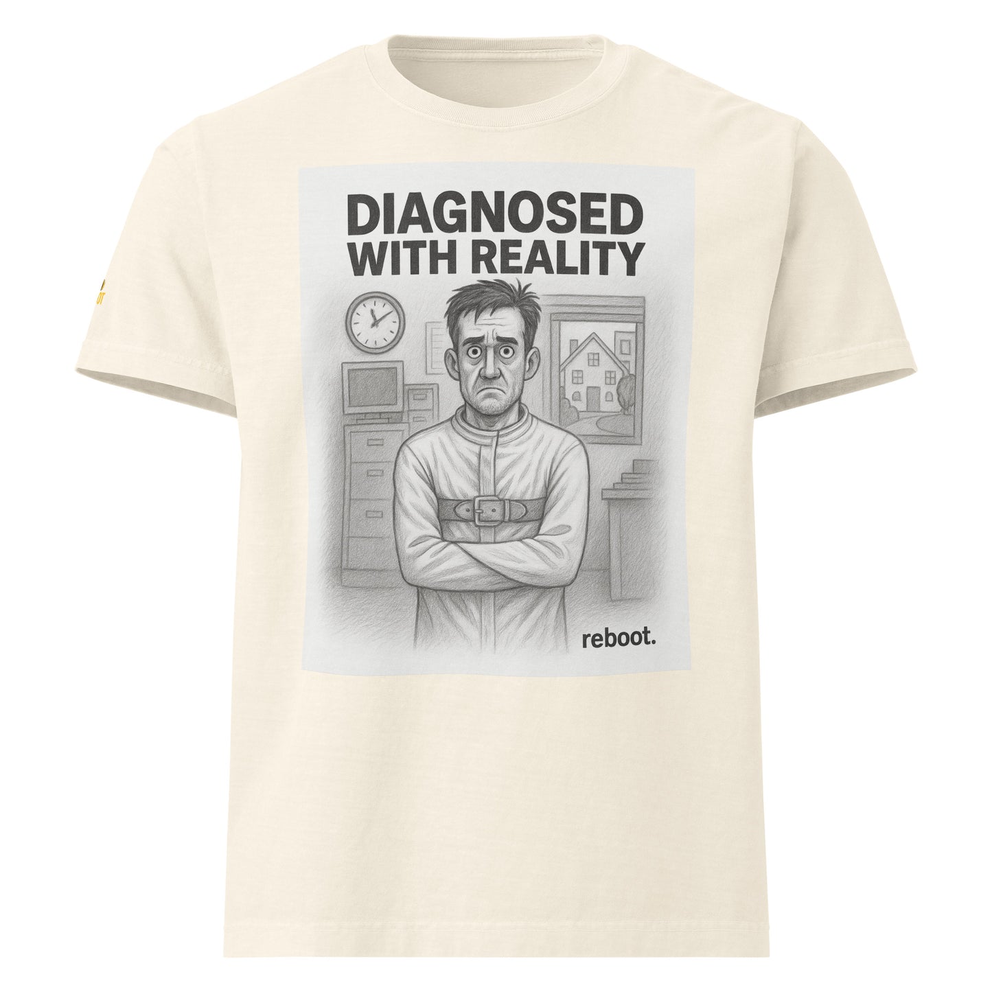 REBOOT T-Shirt — Diagnosed With Reality (Vintage White) by WEAR404