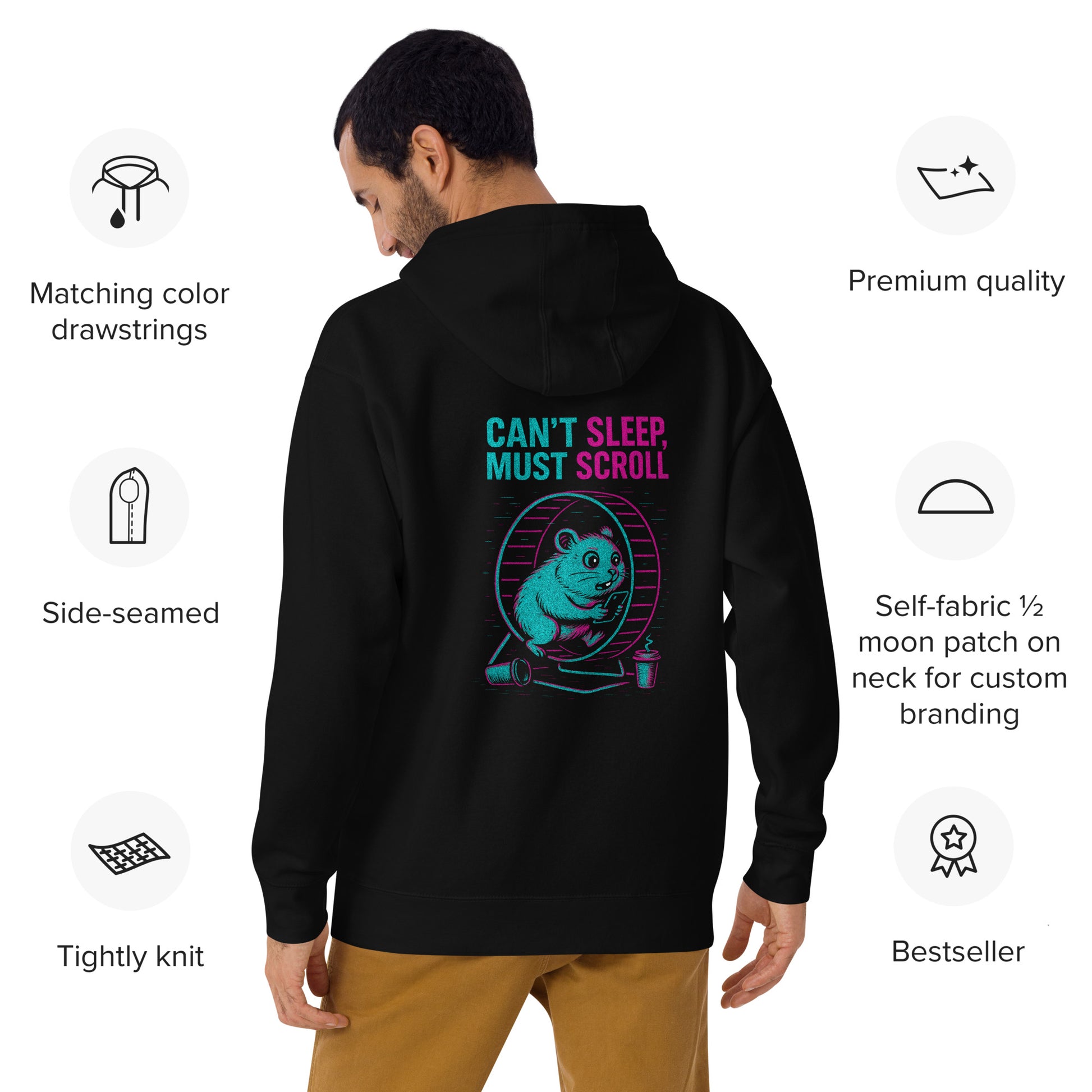 Hoodie with a quote must scroll