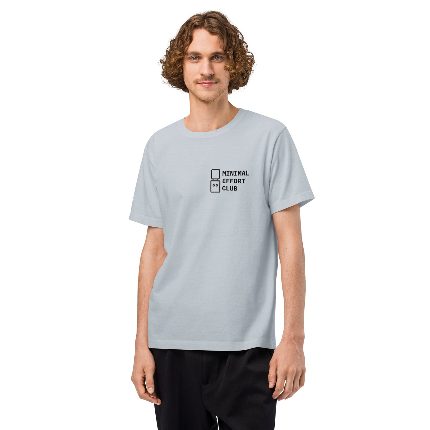 GLITCH T-Shirt — CAN’T SLEEP. MUST SCROLL (Light Washed Denim) oversized by WEAR404