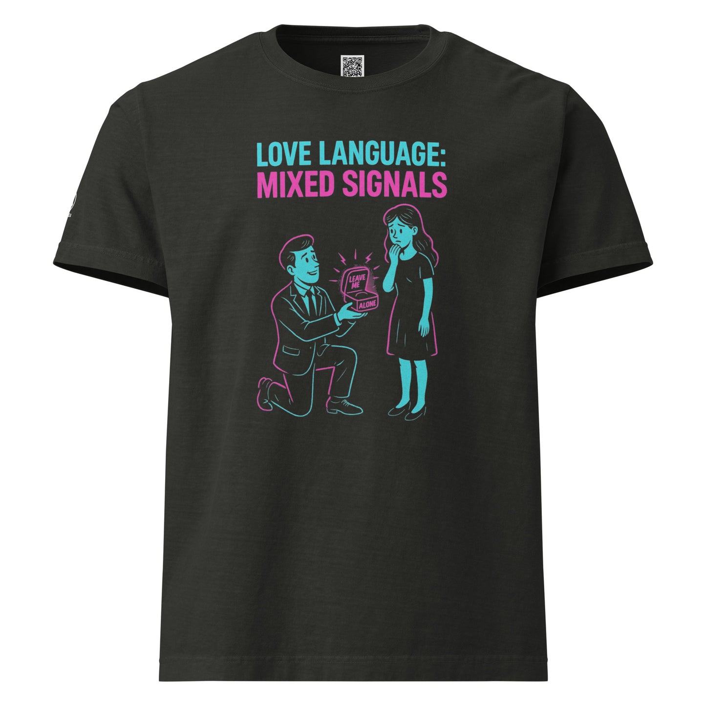 GLITCH T-Shirt — CAN’T SLEEP. MUST SCROLL (Washed Black) oversized by WEAR404