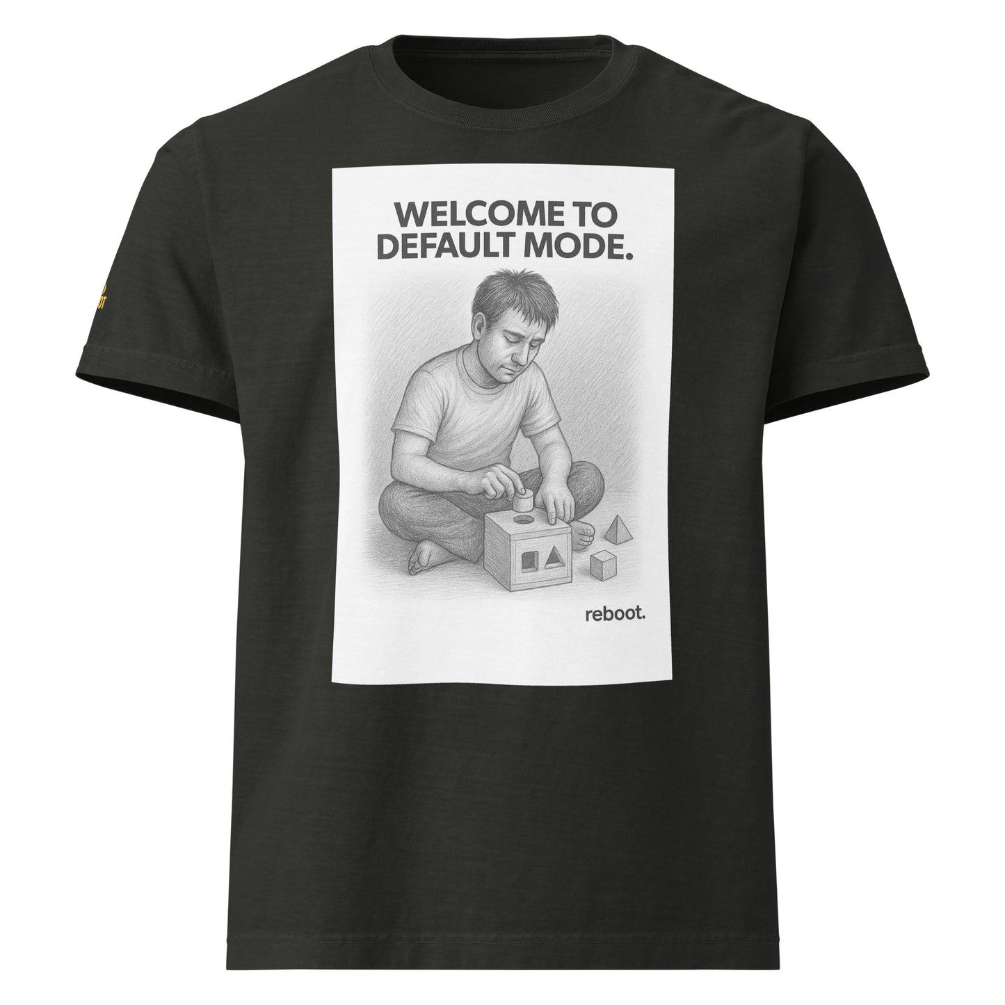 REBOOT T-Shirt — Welcome To Default Mode (Washed Black) by WEAR404