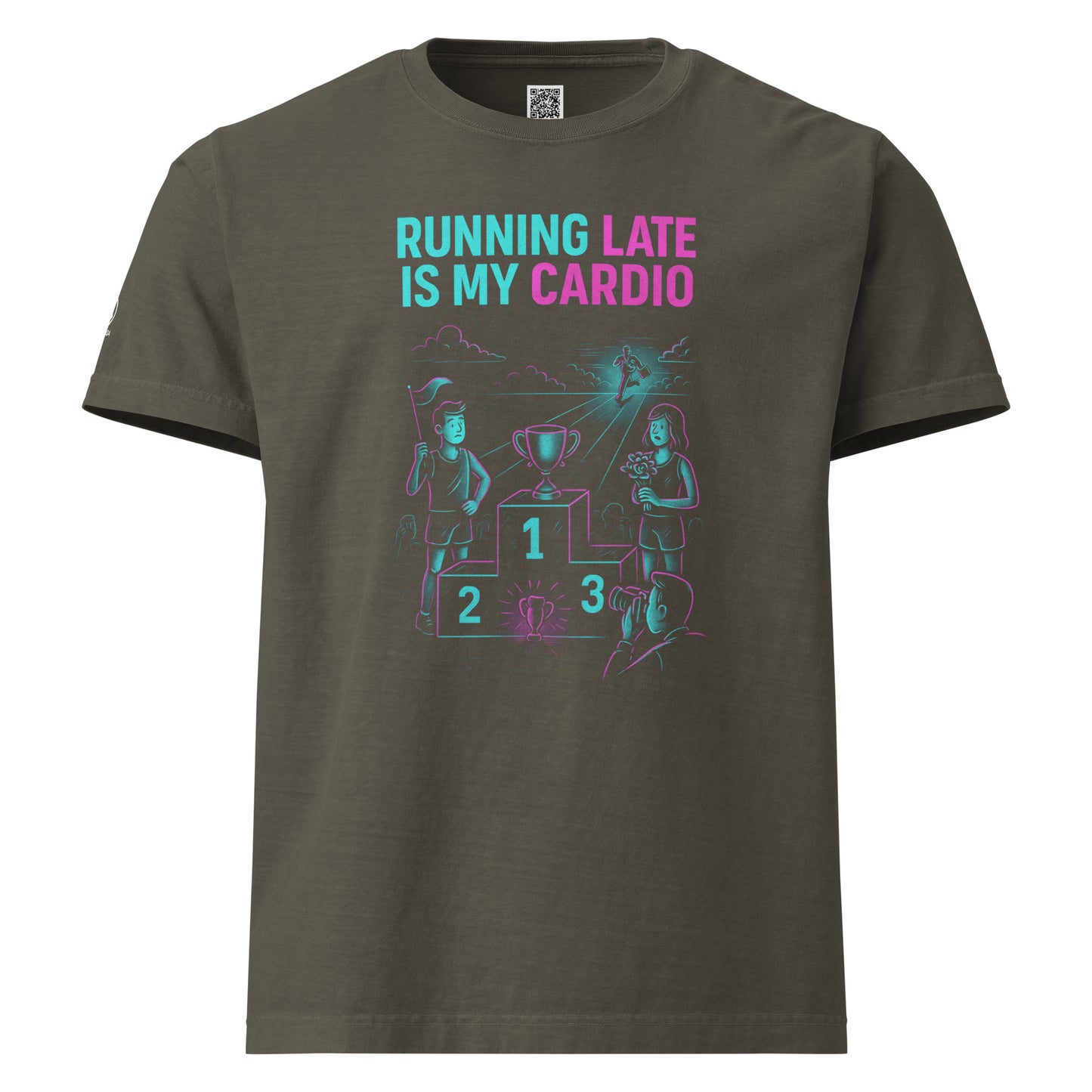 GLITCH T-Shirt — CAN’T SLEEP. MUST SCROLL (Washed Charcoal) oversized by WEAR404