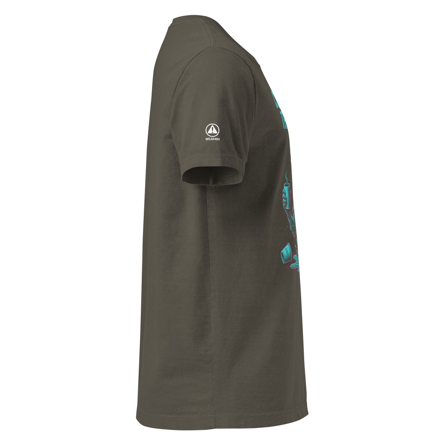 GLITCH T-Shirt — CAN’T SLEEP. MUST SCROLL (Washed Charcoal) oversized by WEAR404