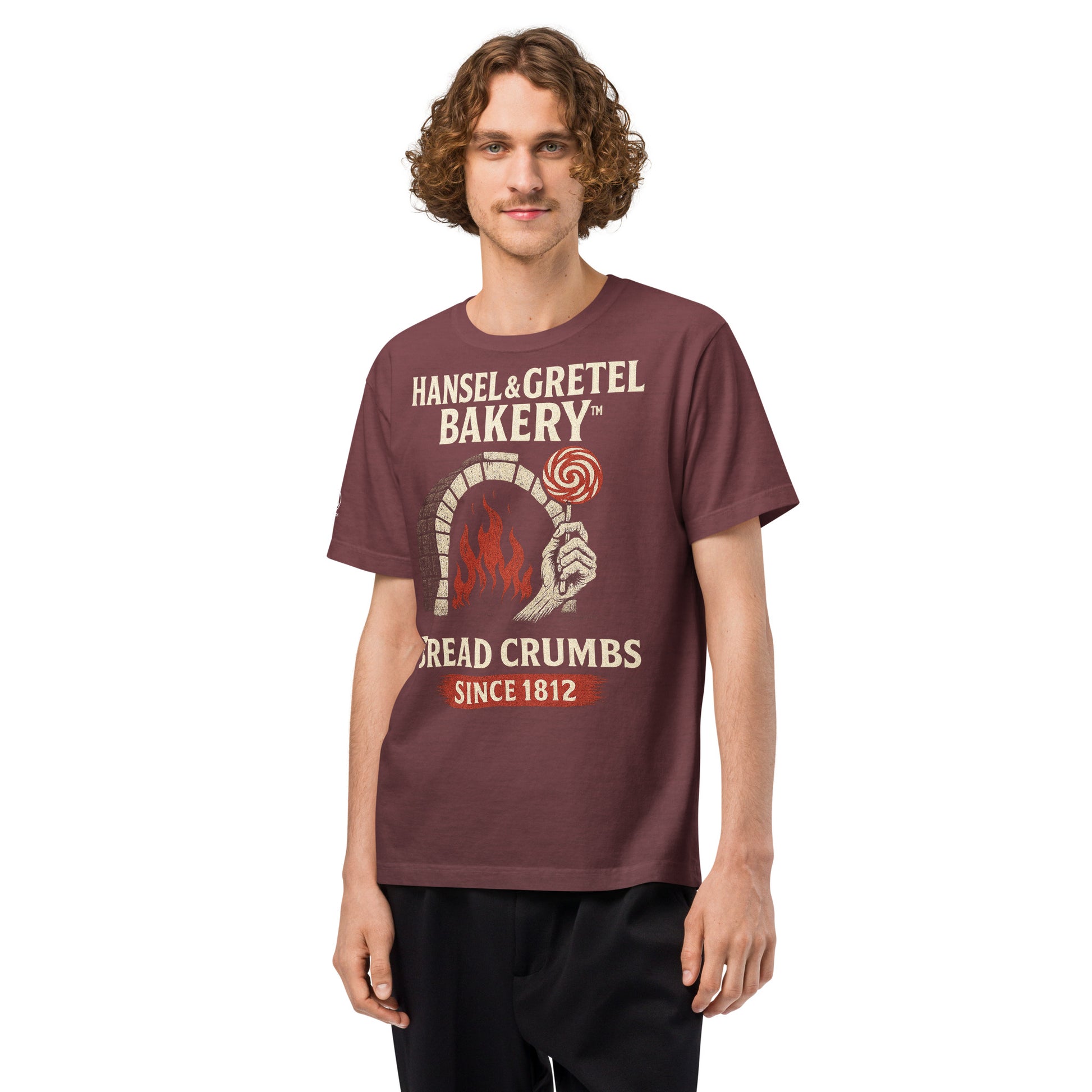GRIMM T-Shirt — Hansel Gretel Bakery (Washed Maroon) by WEAR404