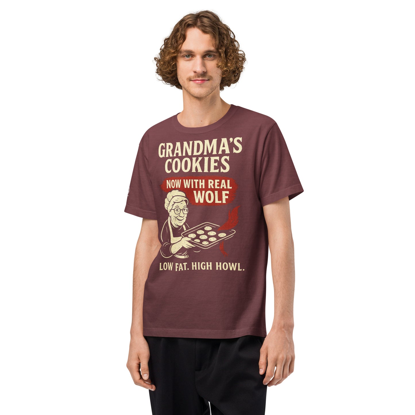 GRIMM T-Shirt — Grandma's Cookies (Washed Maroon) by WEAR404