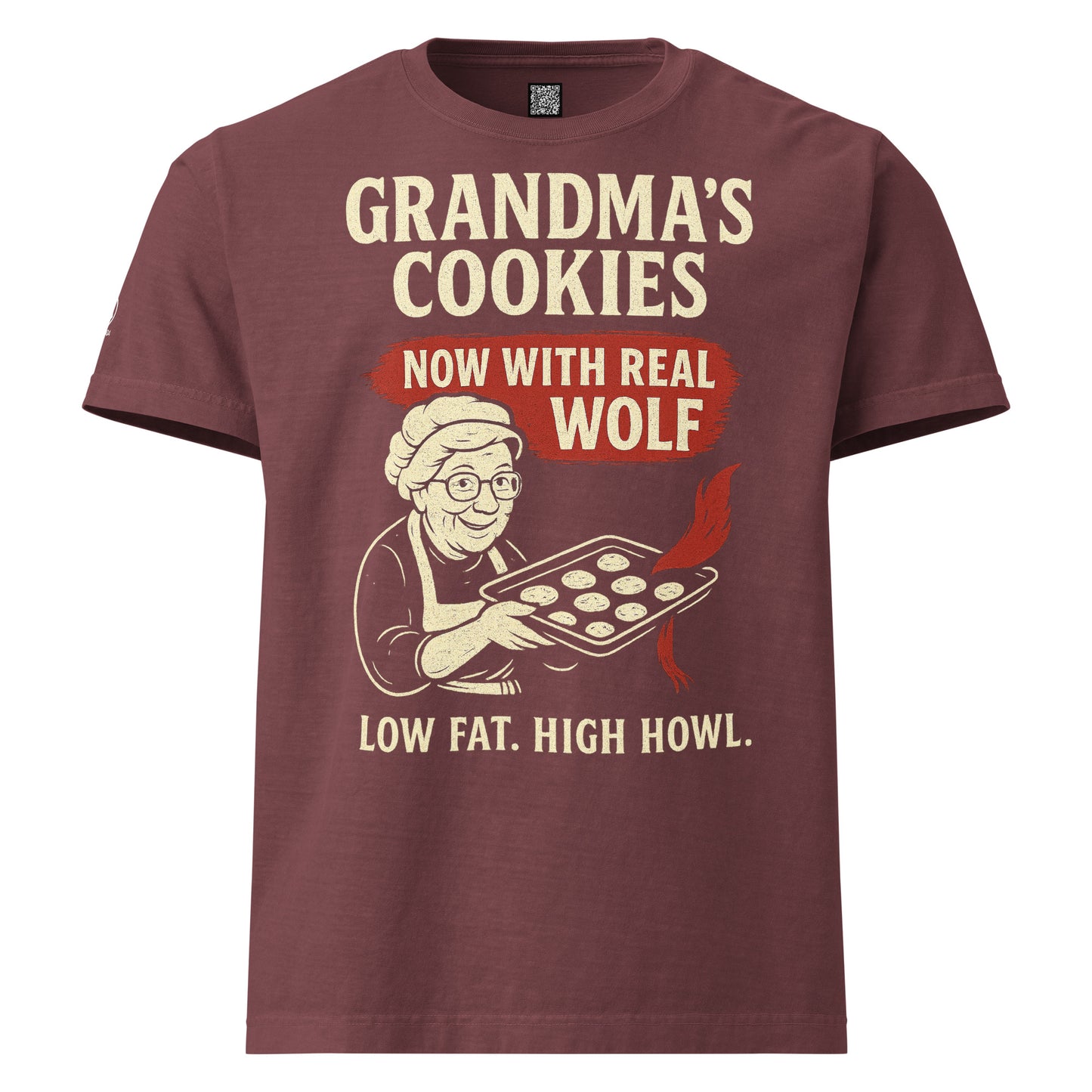 GRIMM T-Shirt — Grandma's Cookies (Washed Maroon) by WEAR404
