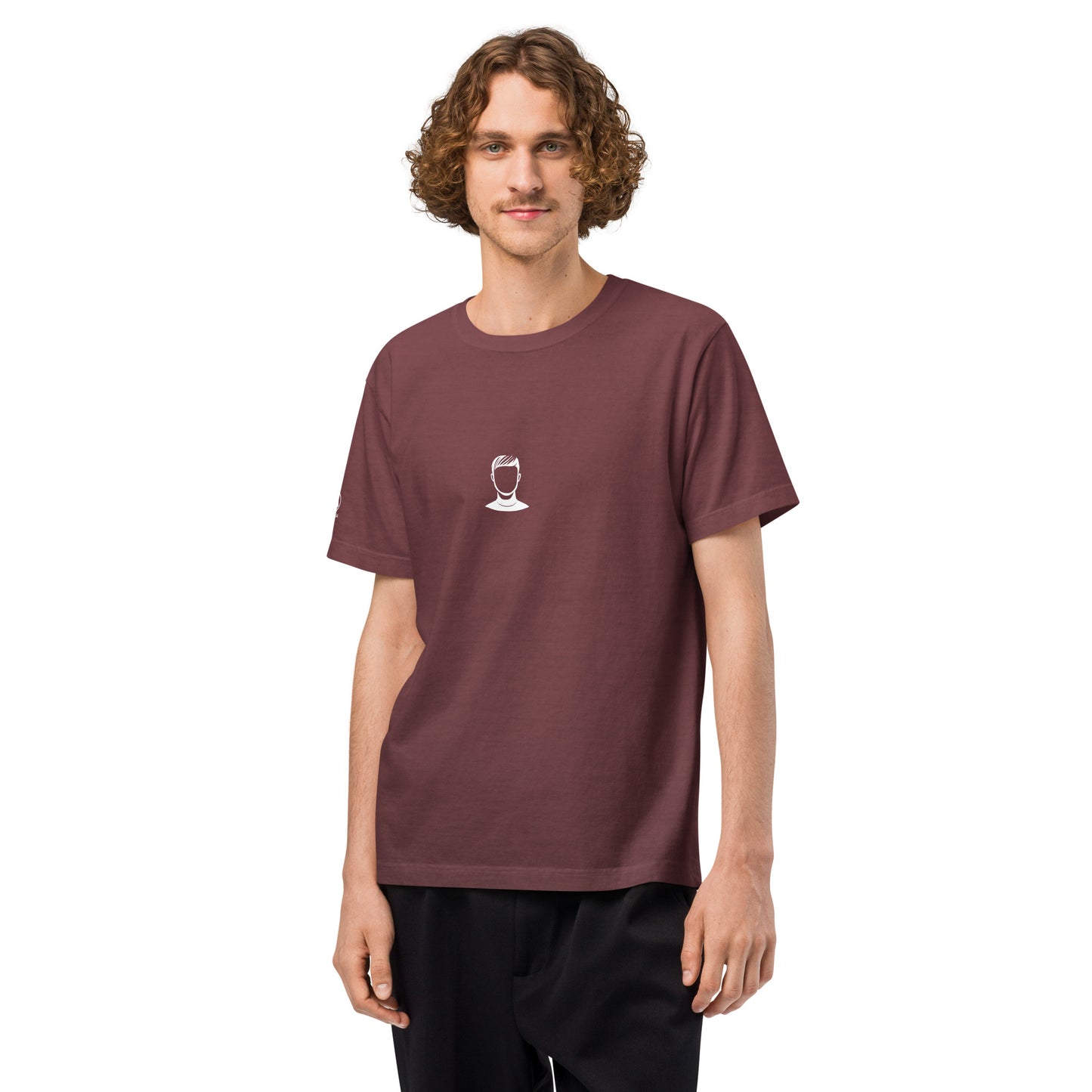GLITCH T-Shirt — FACELESS ORIGINAL (Washed Maroon) by WEAR404