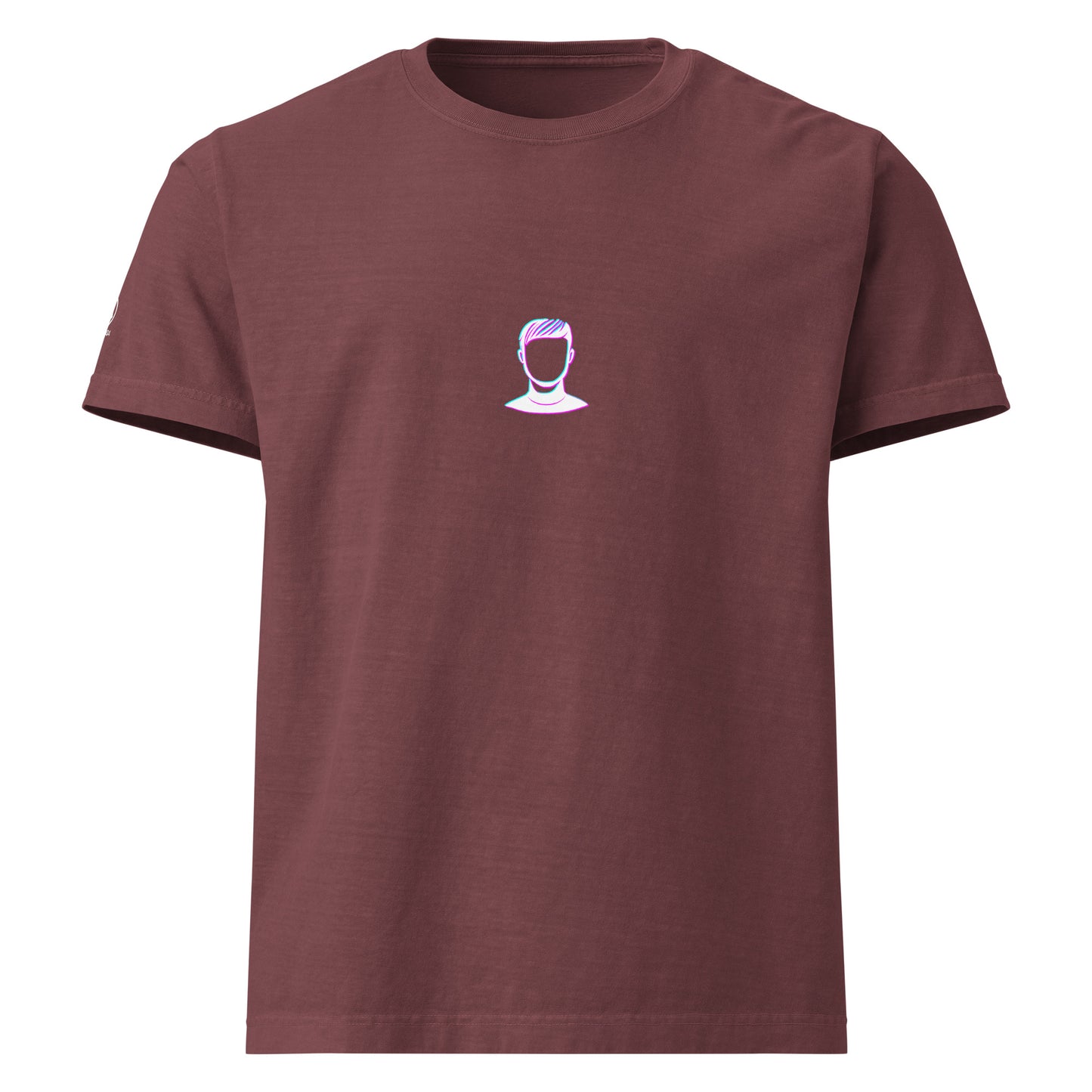 GLITCH T-Shirt — FACELESS CAPSULE (Washed Maroon) by WEAR404