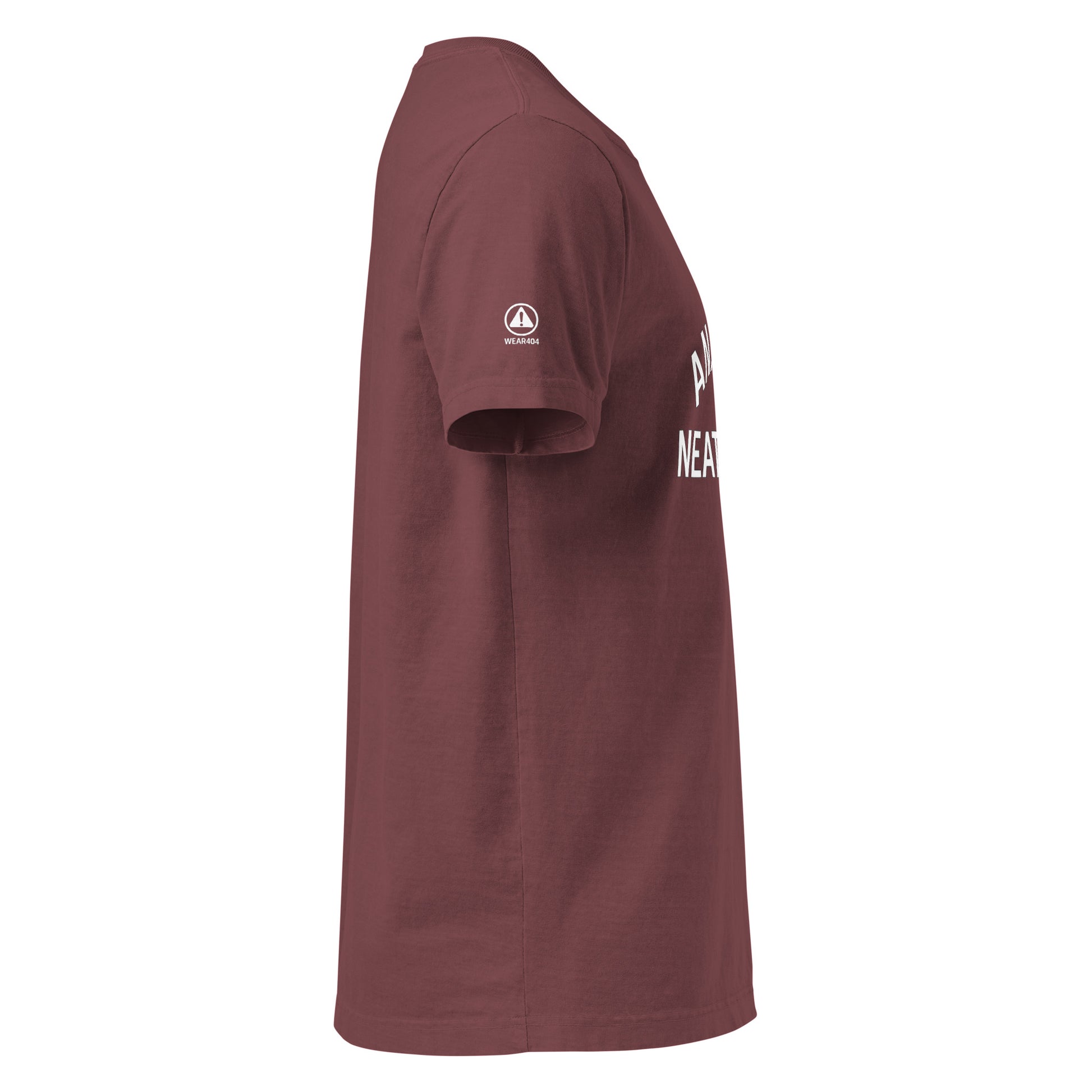 GLITCH T-Shirt — CAN’T SLEEP. MUST SCROLL (Washed Maroon) oversized by WEAR404