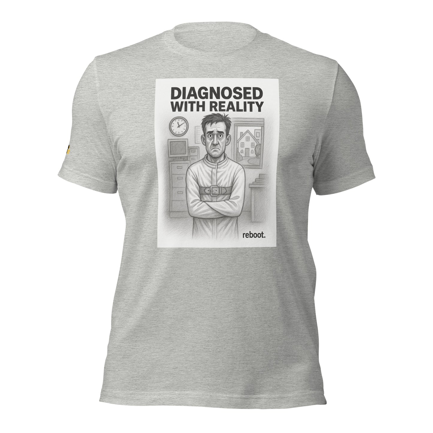 REBOOT T-Shirt — Diagnosed with Reality (Grey) by WEAR404