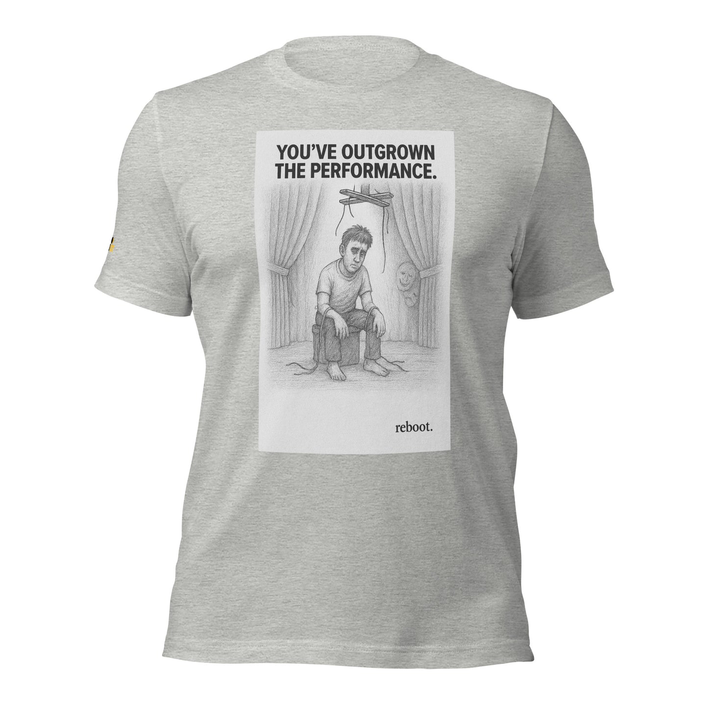REBOOT T-Shirt — You’ve Outgrown the Performance (Grey) by WEAR404