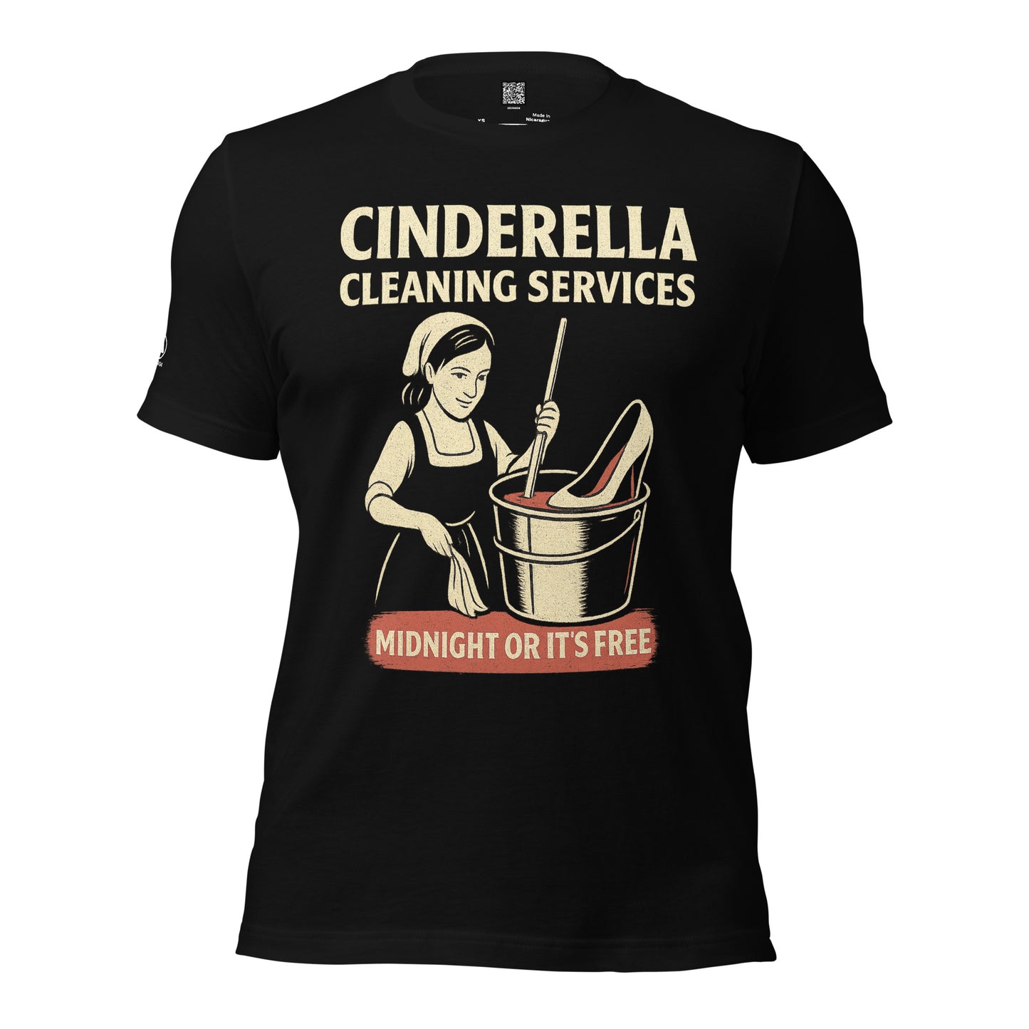 GRIMM T-Shirt — Cinderella Cleaning Services (Black) by WEAR404