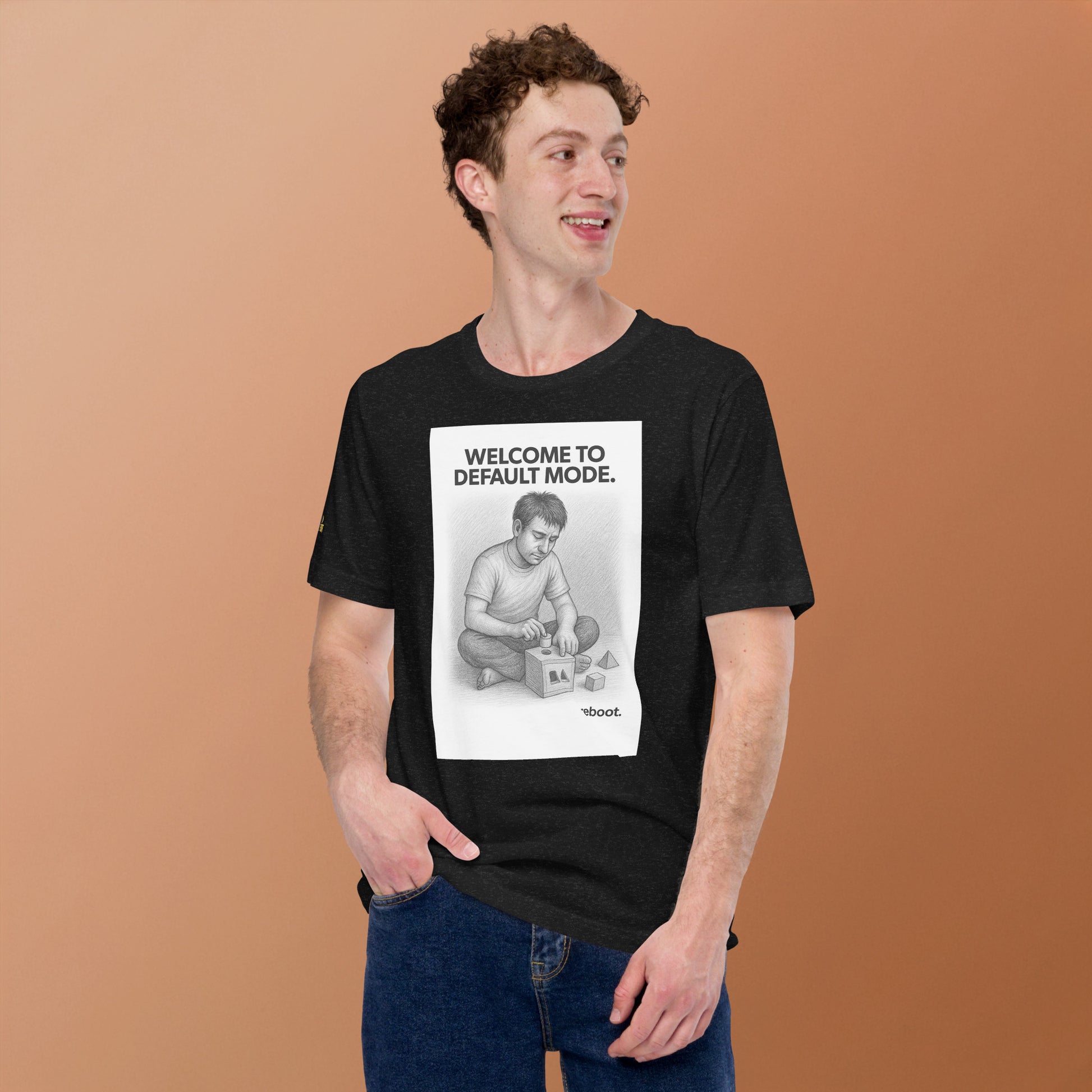 REBOOT T-Shirt — Welcome to Default Mode (Black) by WEAR404