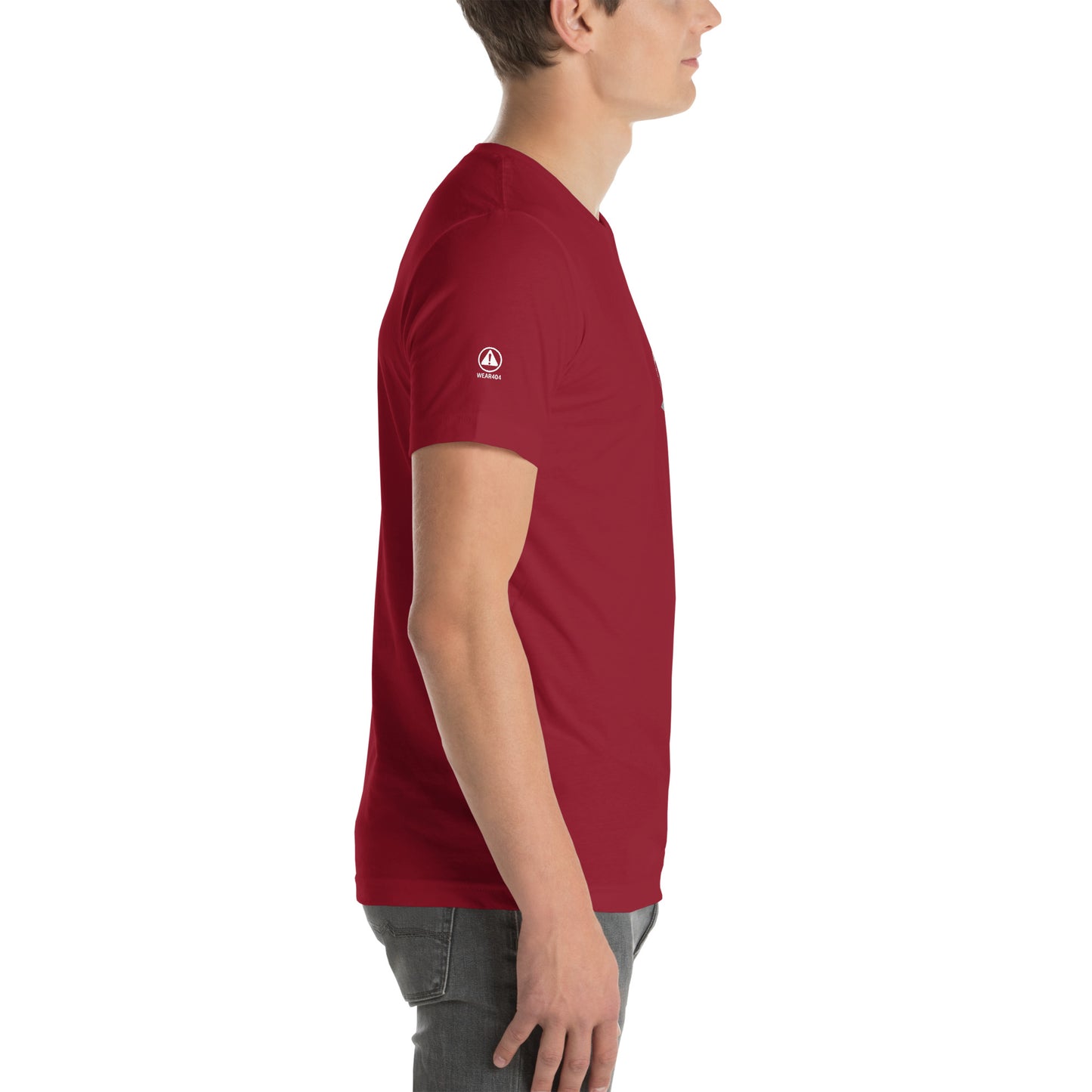 REBOOT T-Shirt — FACELESS CAPSULE (Cardinal) by WEAR404