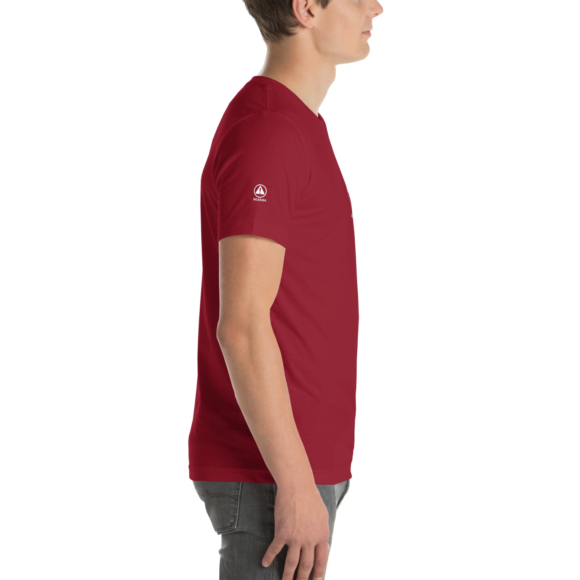 REBOOT T-Shirt — FACELESS CAPSULE (Cardinal) by WEAR404