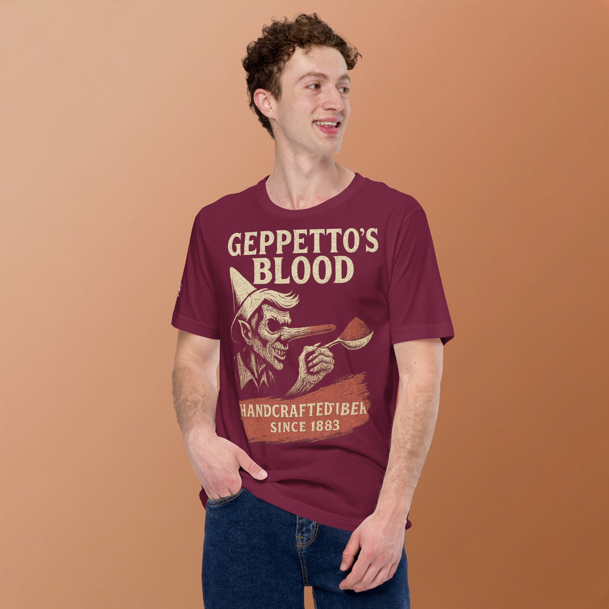 GRIMM T-Shirt — Geppetto's (Maroon) by WEAR404