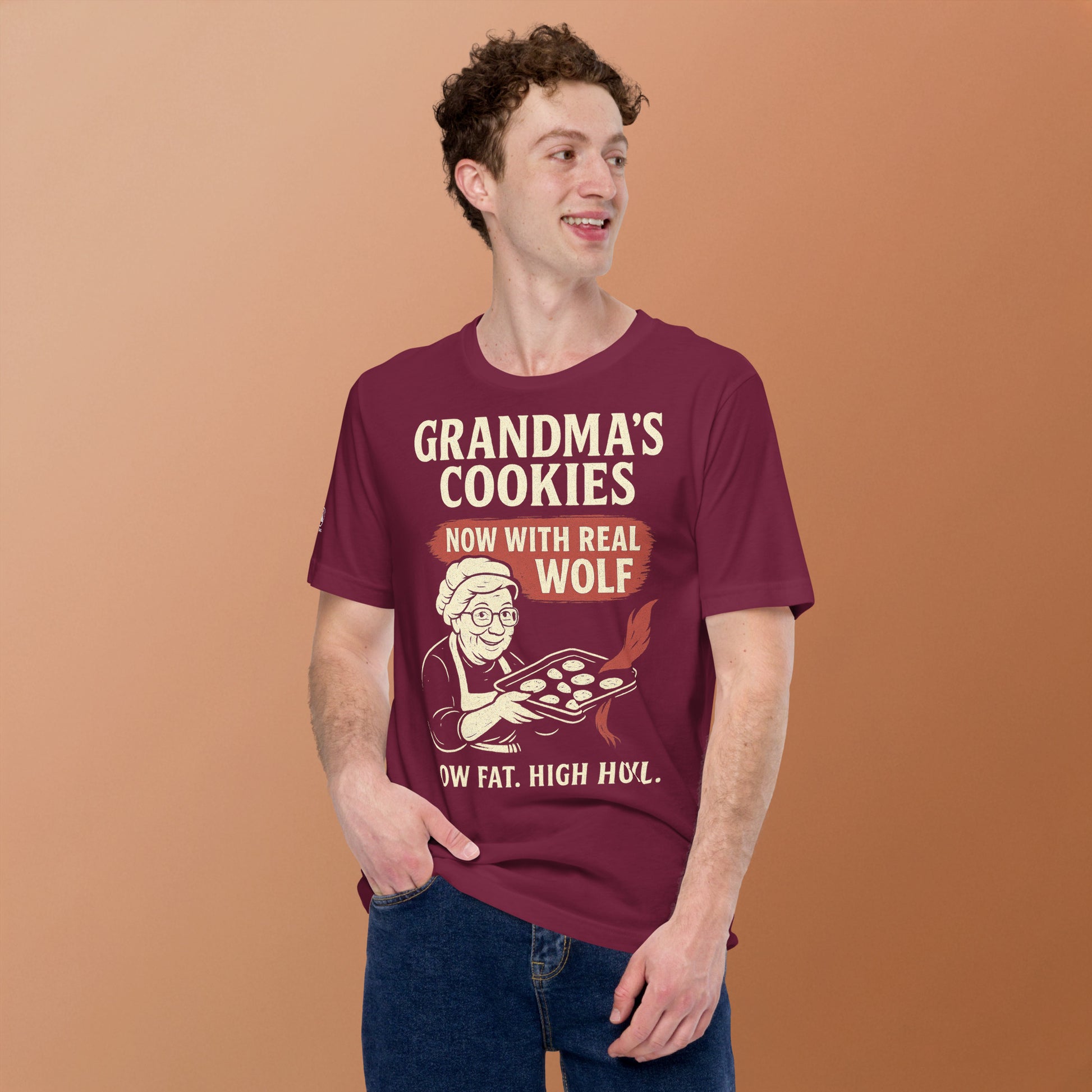 GRIMM T-Shirt — Grandma's Cookies (Maroon) by WEAR404