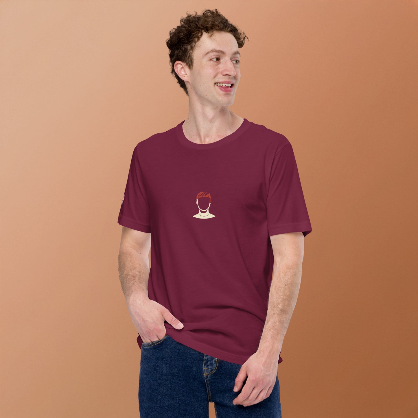 GRIMM T-Shirt — FACELESS CAPSULE (Maroon) by WEAR404