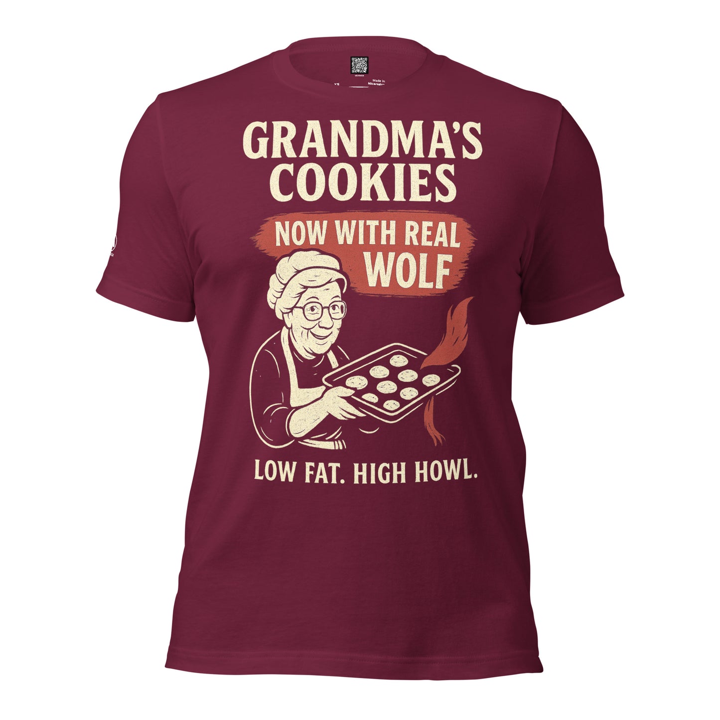 GRIMM T-Shirt — Grandma's Cookies (Maroon) by WEAR404